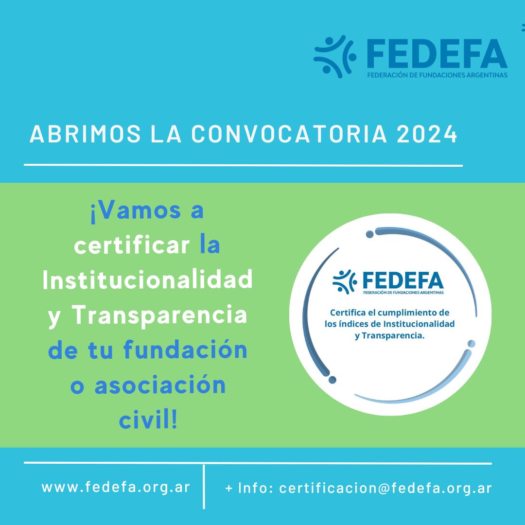 Certificación de Institucionalidad y Transparencia 2024: abierta la convocatoria
