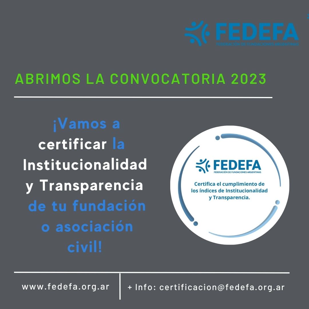Certificación de Institucionalidad y Transparencia 2023: abierta la convocatoria